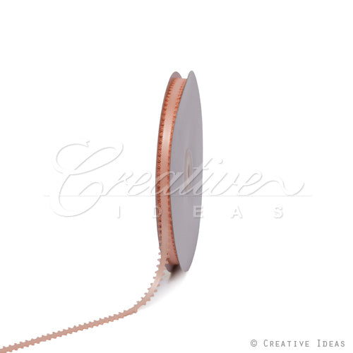 3/16" Double Face Picot Ribbon - 50 Yards (Light Peach)