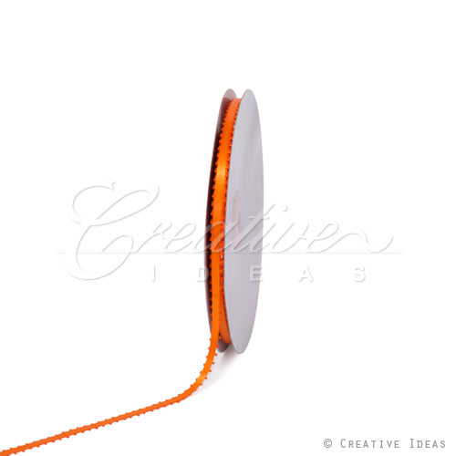 3/16" Double Face Picot Ribbon - 50 Yards (Orange)