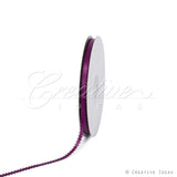 3/16" Double Face Picot Ribbon - 50 Yards (Plum)
