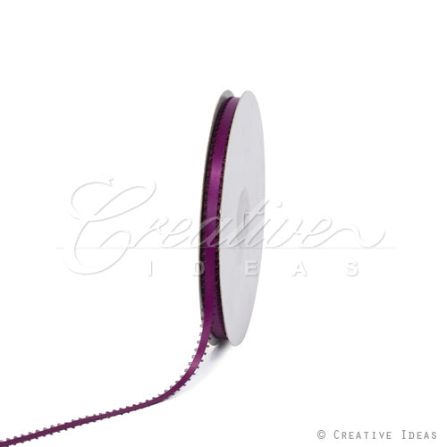 3/16" Double Face Picot Ribbon - 50 Yards (Plum)