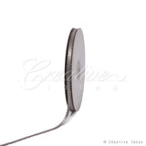 3/16" Double Face Picot Ribbon - 50 Yards (Silver)