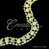 3/16" Thin Rhinestone Chain-5 Yds (Gold)