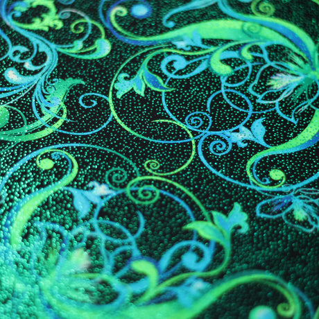 Flourish Fantasy Nylon Spandex Fabric - Multi-Color Floral Print, 58/60" Width (1 Yard)