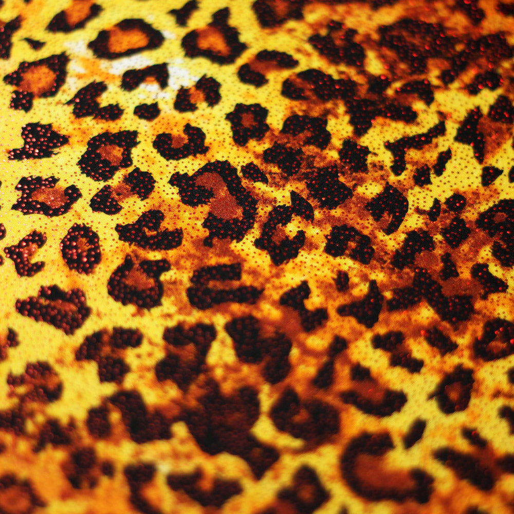 Jungle Fever Nylon Spandex Fabric - Multi-Color Leopard Print, 58/60" Width (1 Yard)