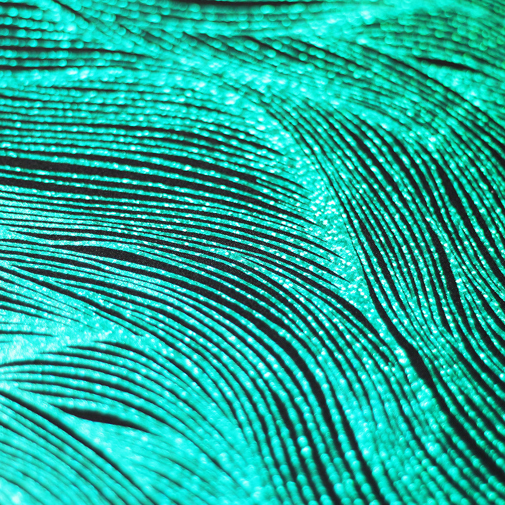 Strands Holo Nylon Spandex Fabric - Assorted Colors, Wavy Zebra Pattern, 58/60" Width (1 Yard)