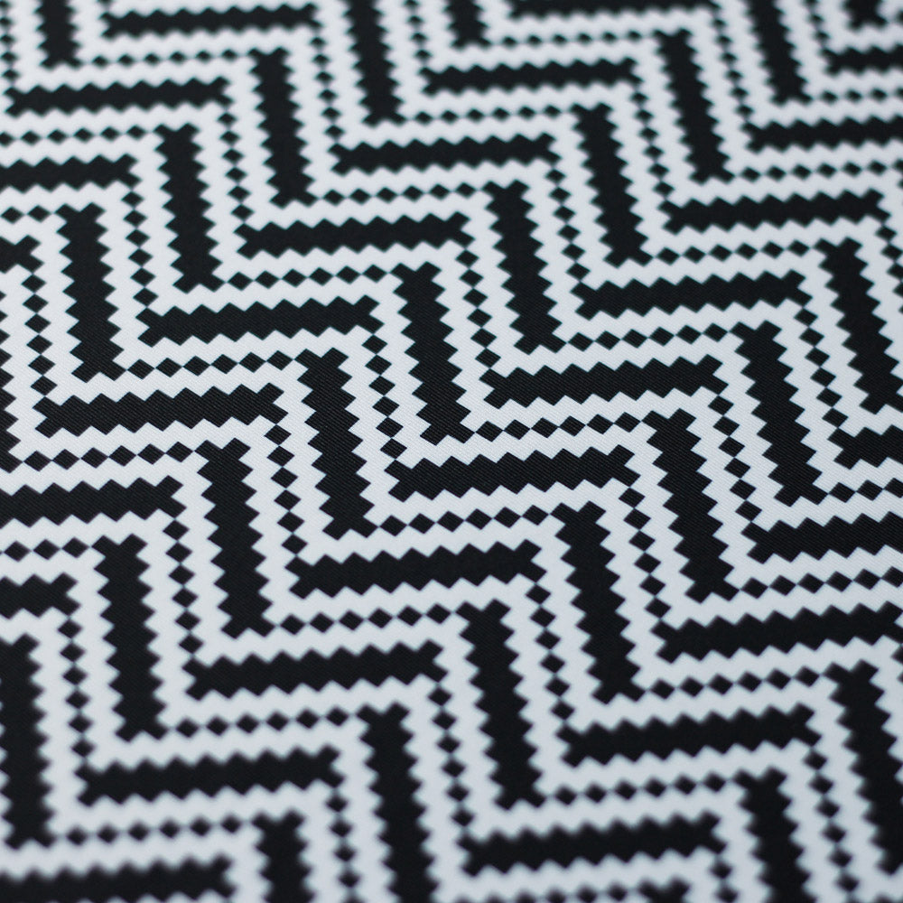 Zig Zag Racer Polyester Spandex Fabric - Multiple Colors, Chevron Zig Zag, 58/60" Width (1 Yard)