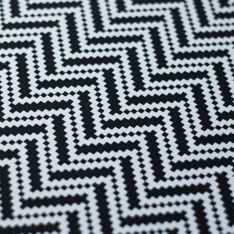 Zig Zag Racer Polyester Spandex Fabric - Multiple Colors, Chevron Zig Zag, 58/60" Width (1 Yard)
