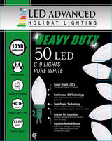 C9 Faceted Pure White 50 LED Light Set