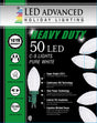 C9 Faceted Pure White 50 LED Light Set