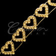 3/4" Hearts Bedazzle Trim-4.5 Meters (Gold)