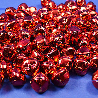 1" Red Metal Jingle Bells - Pack of 100