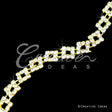 3/8" Bow Shape Rhinestone Chain-3 Yds (Gold)