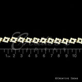 3/8" Bow Shape Rhinestone Chain-3 Yds (Gold)