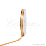 3/8" Double Face Picot Ribbon - 50 Yards (Antique Gold)