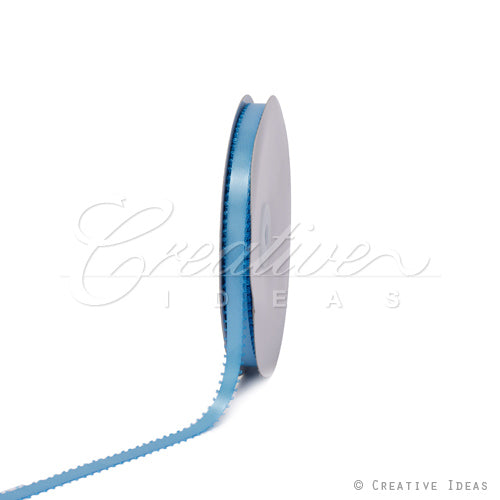 3/8" Double Face Picot Ribbon - 50 Yards (Blue Mist)