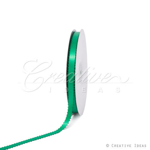 3/8" Double Face Picot Ribbon - 50 Yards (Emerald Green)