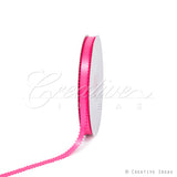 3/8" Double Face Picot Ribbon - 50 Yards (Hot Pink)