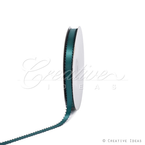 3/8" Double Face Picot Ribbon - 50 Yards (Hunter Green)