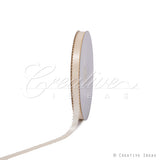 3/8" Double Face Picot Ribbon - 50 Yards (Ivory)