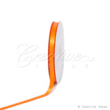 3/8" Double Face Picot Ribbon - 50 Yards (Orange)