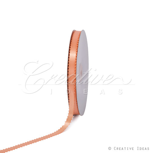 3/8" Double Face Picot Ribbon - 50 Yards (Peach)