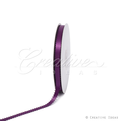 3/8" Double Face Picot Ribbon - 50 Yards (Plum)