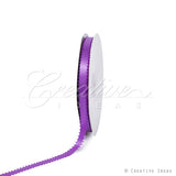 3/8" Double Face Picot Ribbon - 50 Yards (Purple)