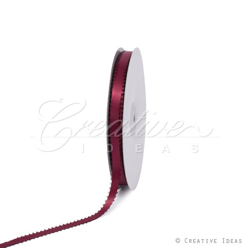 3/8" Double Face Picot Ribbon - 50 Yards (Wine)