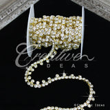 3/8" Faux Diamond Fringe Rhinestone Chain-3 Yds (Gold)