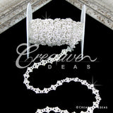 3/8" Faux Diamond Fringe Rhinestone Chain-3 Yds (Silver)