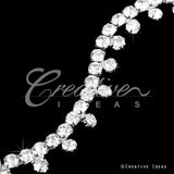 3/8" Faux Diamond Fringe Rhinestone Chain-3 Yds (Silver)