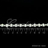 3/8" Faux Diamond Fringe Rhinestone Chain-3 Yds (Silver)