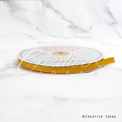 3/8" Grosgrain Ribbon - 50 Yards (Antique Gold)