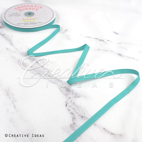 3/8" Grosgrain Ribbon - 50 Yards (Aqua)