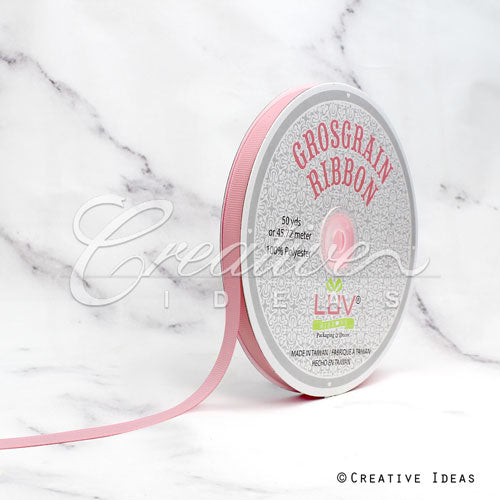 3/8" Grosgrain Ribbon - 50 Yards (Blush)