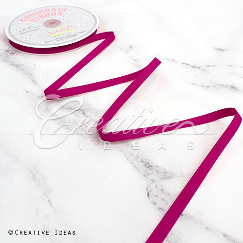 3/8" Grosgrain Ribbon - 50 Yards (Fuchsia)