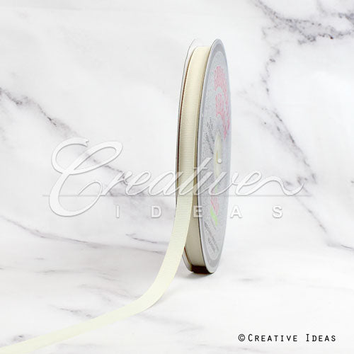 3/8" Grosgrain Ribbon - 50 Yards (Ivory)