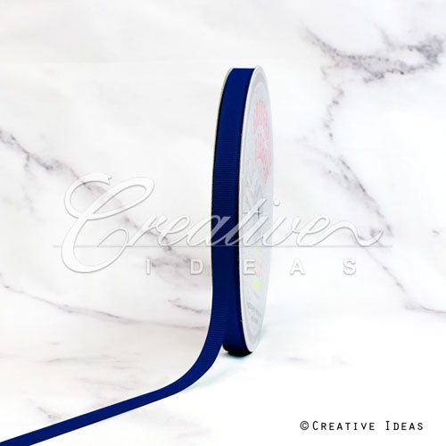 3/8" Grosgrain Ribbon - 50 Yards (Navy Blue)