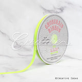 3/8" Grosgrain Ribbon - 50 Yards (Neon Yellow)
