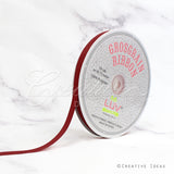 3/8" Grosgrain Ribbon - 50 Yards (Scarlet Red)