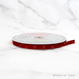 3/8" Grosgrain Ribbon - 50 Yards (Scarlet Red)