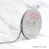 3/8" Grosgrain Ribbon - 50 Yards (Silver)