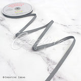 3/8" Grosgrain Ribbon - 50 Yards (Silver)