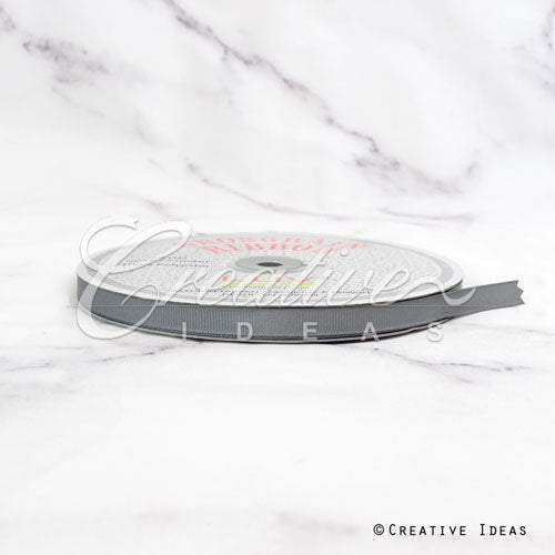 3/8" Grosgrain Ribbon - 50 Yards (Silver)