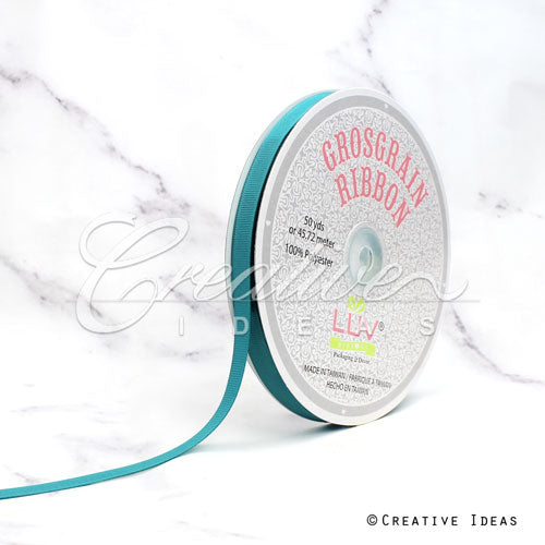 3/8" Grosgrain Ribbon - 50 Yards (Tropic Blue)
