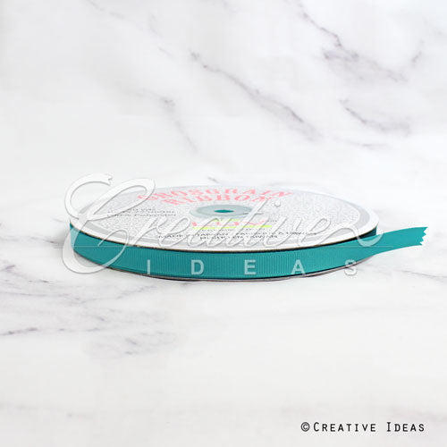 3/8" Grosgrain Ribbon - 50 Yards (Tropic Blue)