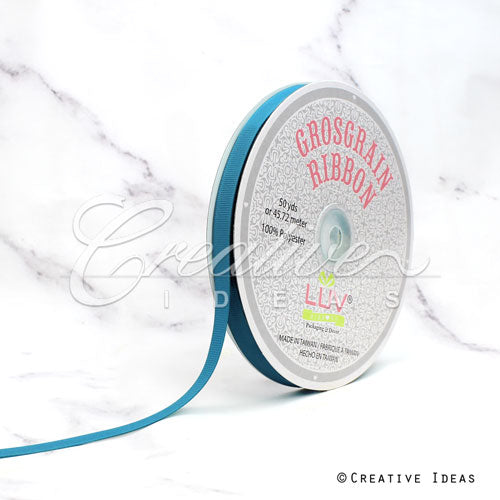 3/8" Grosgrain Ribbon - 50 Yards (Turquoise)