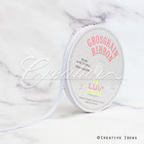 3/8" Grosgrain Ribbon - 50 Yards (White)