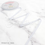 3/8" Grosgrain Ribbon - 50 Yards (White)