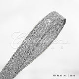 3/8" Metallic Taffeta - 25 Yards (Silver)